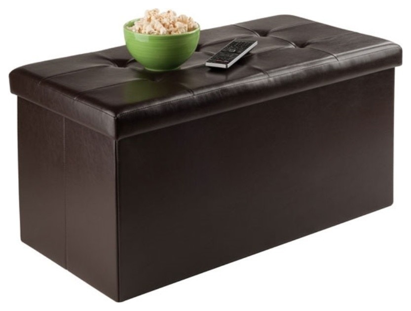 Ergode Ashford Rectangular Storage Ottoman  Espresso   Transitional   Footstools And Ottomans   by VirVentures  Houzz