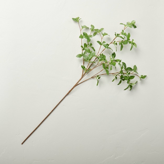 Faux Gypsophila Leaf Stem With Magnolia