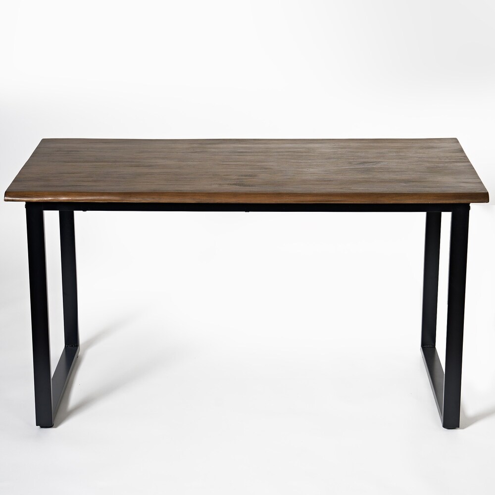 55 Inch Distressed Solid Wood Dining Table   52.4\