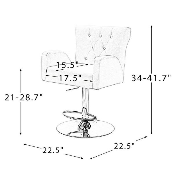 Swivel Adjustable Height Bar Stool with Footrest