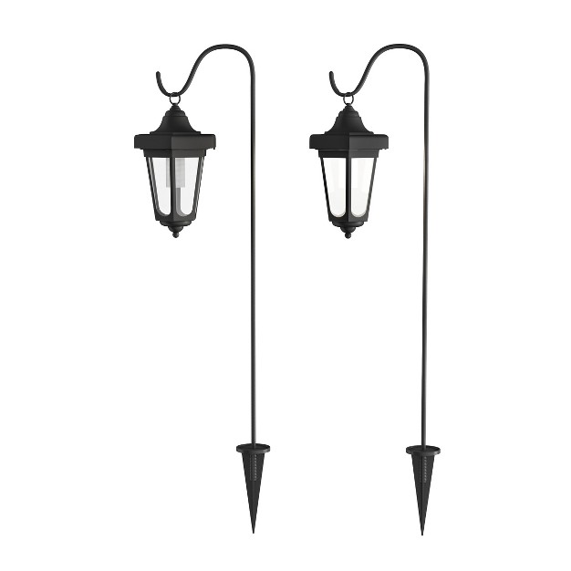 Nature Spring Solar Lanterns And Shepherd x27 s Hooks Set Of 2