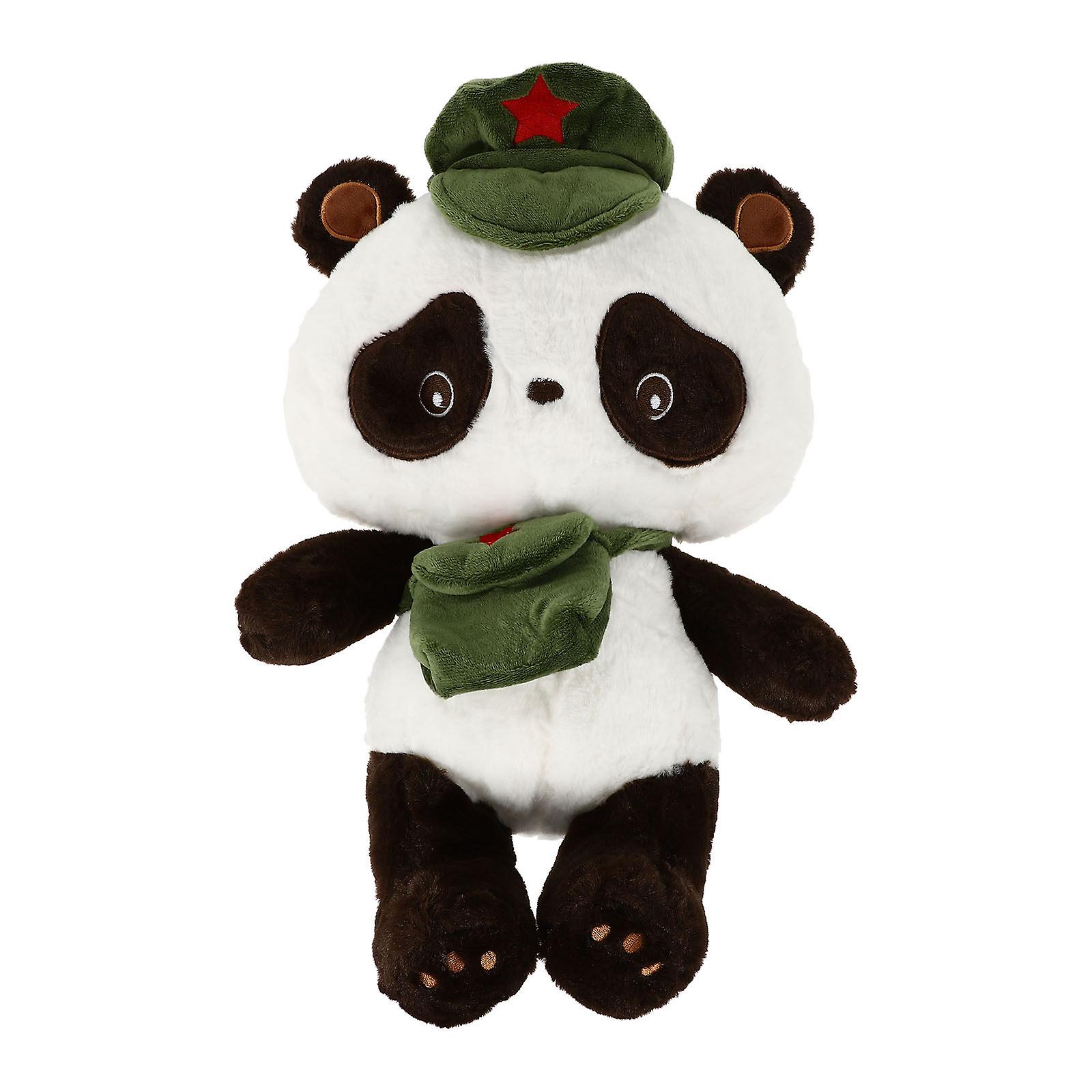 Adorable Plush Panda Toy Imitation Panda Stuffed Animal Doll Bedroom Ornament