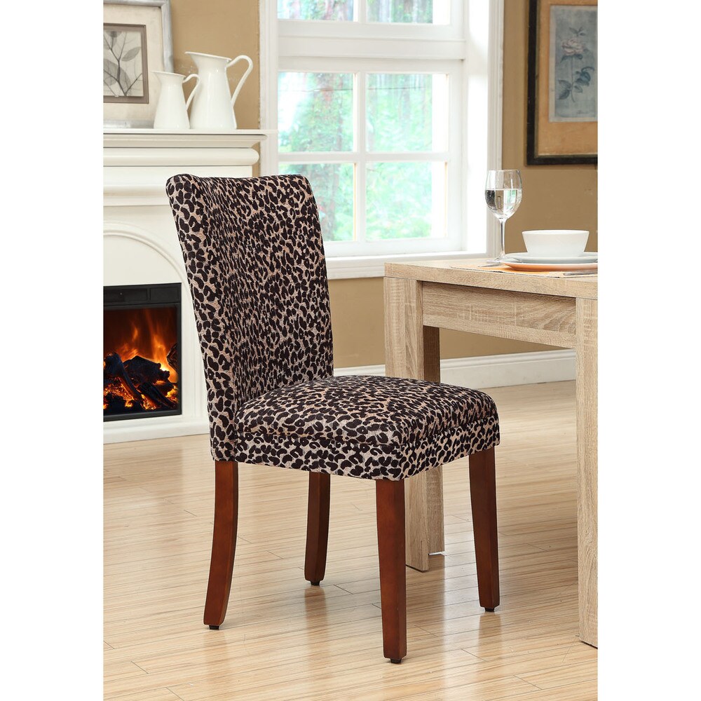 HomePop Leopard Parsons Chairs (Set of 2)   N/A