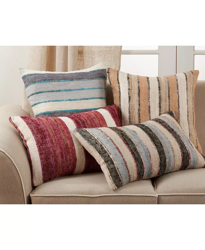 Saro Lifestyle Striped Decorative Pillow， 20