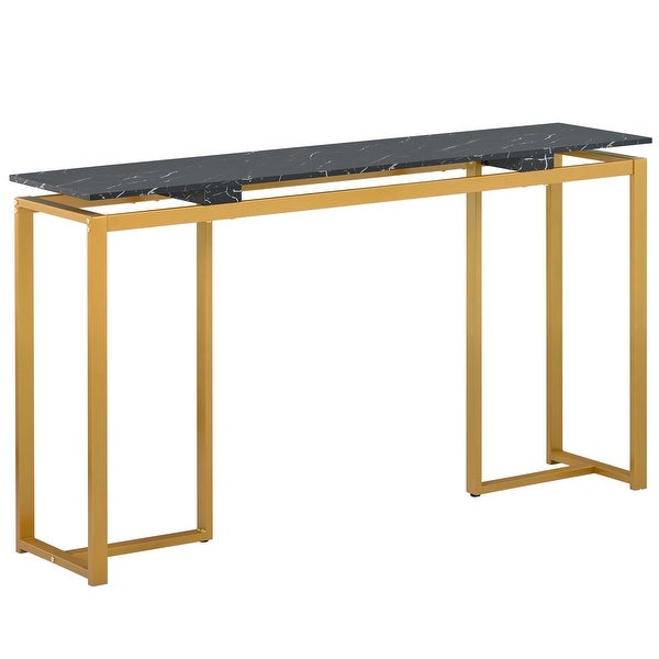 Console Table， Extra Long Entryway Table with Metal Frame|Pi