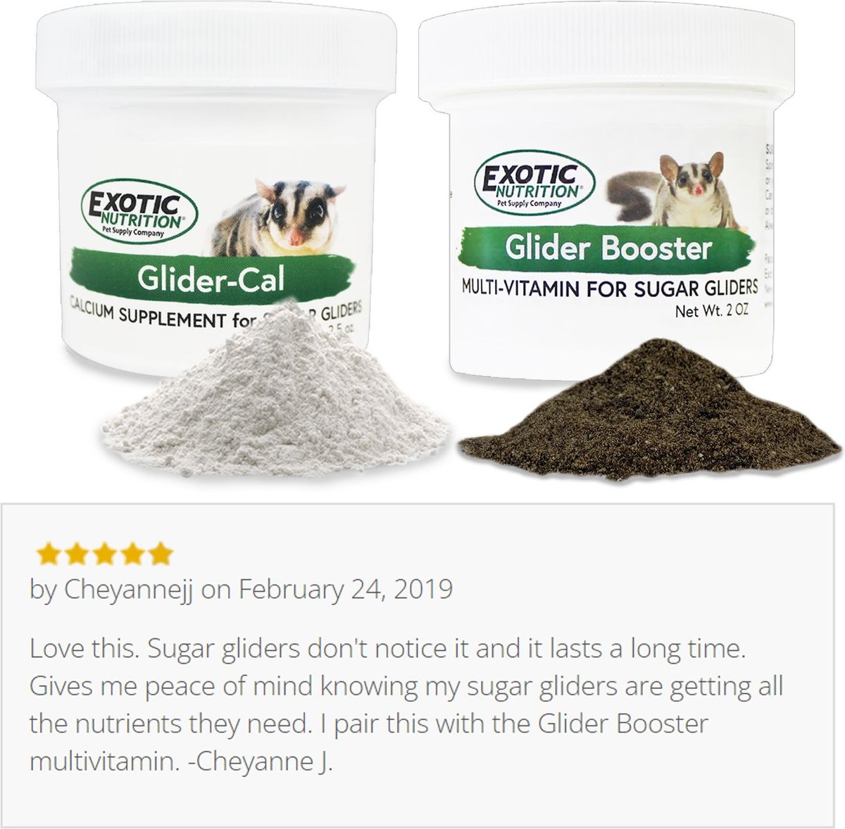 Exotic Nutrition Glider Booster Multivitamin Sugar Glider Supplement