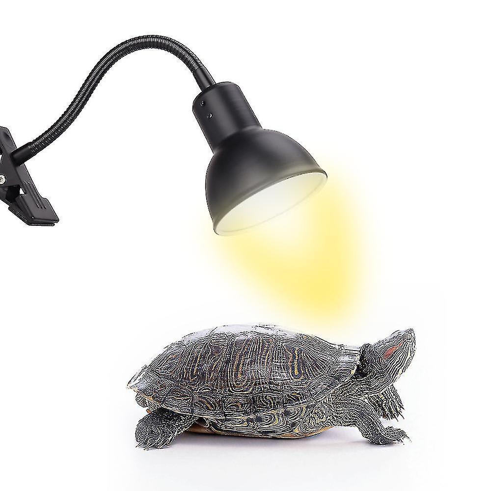 Turtle Heating Lamp， Reptiles And Amphibians Lamp With 1 50w Basking Spot Bulbs And 360 Swivel Clamp Suitable For Turtle， Snake， Lizard， Cockatoo， Ch