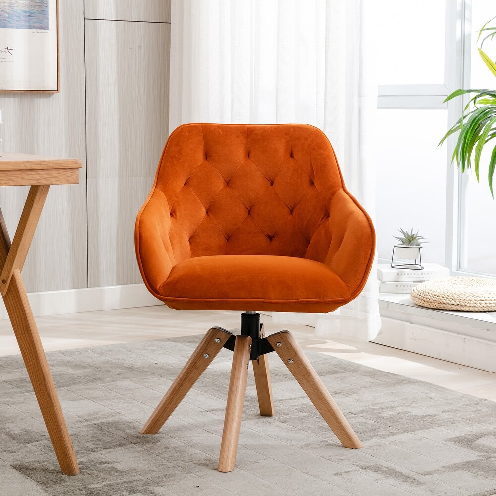 Solid Wood Tufted Upholstered Armless chair