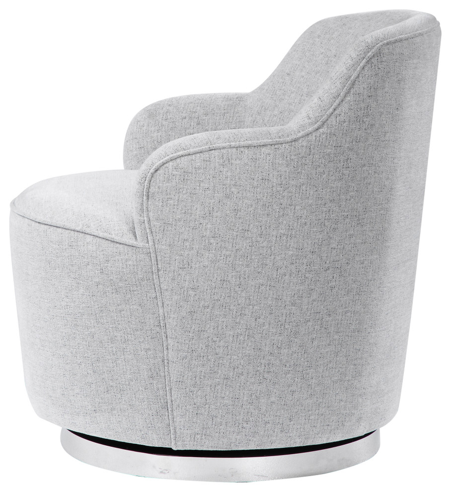 Uttermost Hobart Casual Swivel Chair   Modern   Armchairs And Accent Chairs   by Zin Home  Houzz