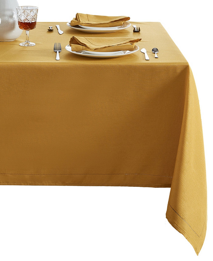 Elrene Alison Hemstitch Border Fabric Tablecloth 52 x 52