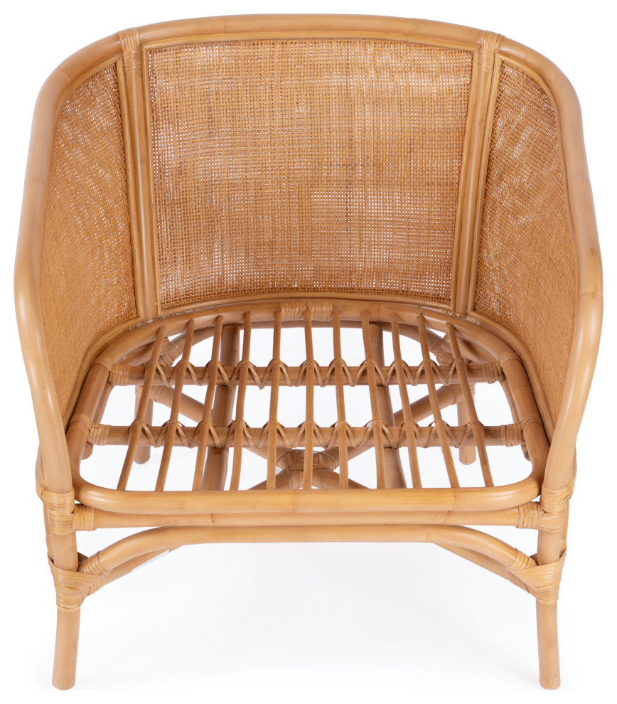 Captiva Rattan Upholstered Accent Chair   Beach Style   Armchairs And Accent Chairs   by Butler Specialty Company  Houzz