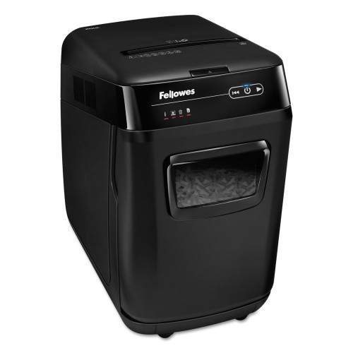 Fellowes AutoMax 200C Auto Feed Cross-Cut Shredder， 200 Auto/10 Manual Sheet Capacity (4653501)