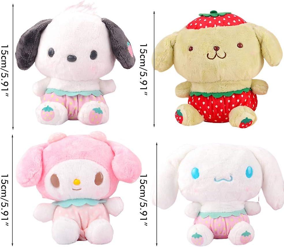 Stuffed Plushies Dolls， Cartoon My Melody Kawaii Stuffed Animal Doll   San rio Plush Toys Soft Pillow Toys Pendant Figurine Gift