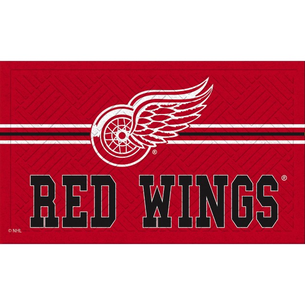 Embossed Mat Cross Hatch Detroit Red Wings