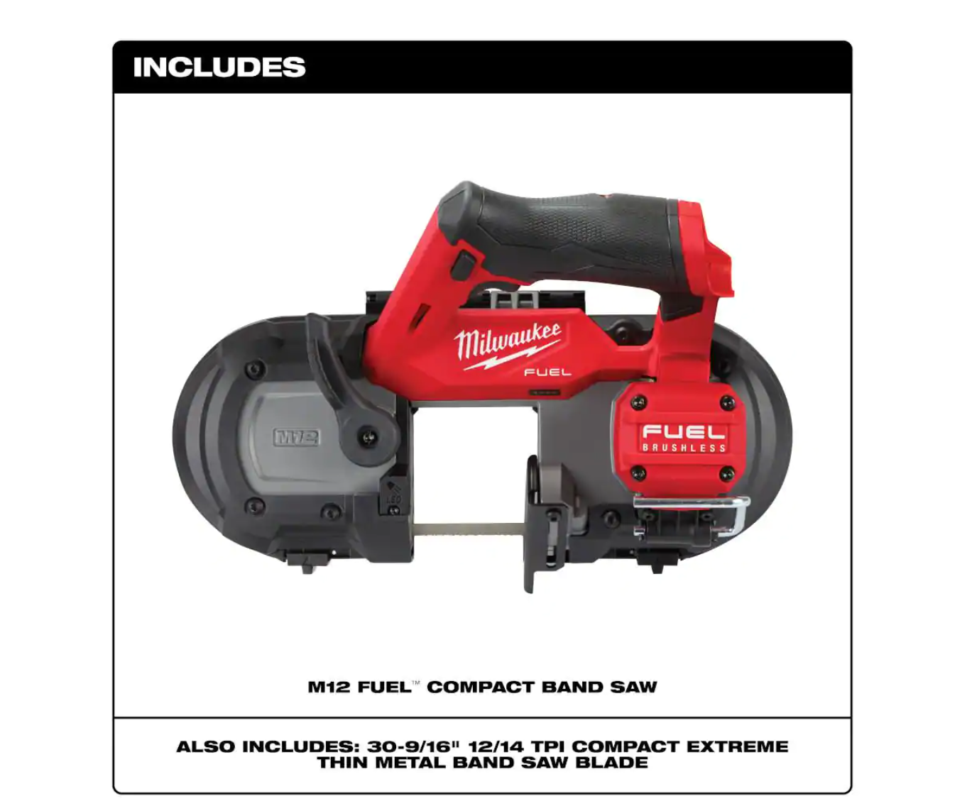 Milwaukee 2529-20-48-11-2411 M12 FUEL 12V Lithium-Ion Cordless Compact Band Saw With 1.5 Ah Battery Pack (2-Pack)