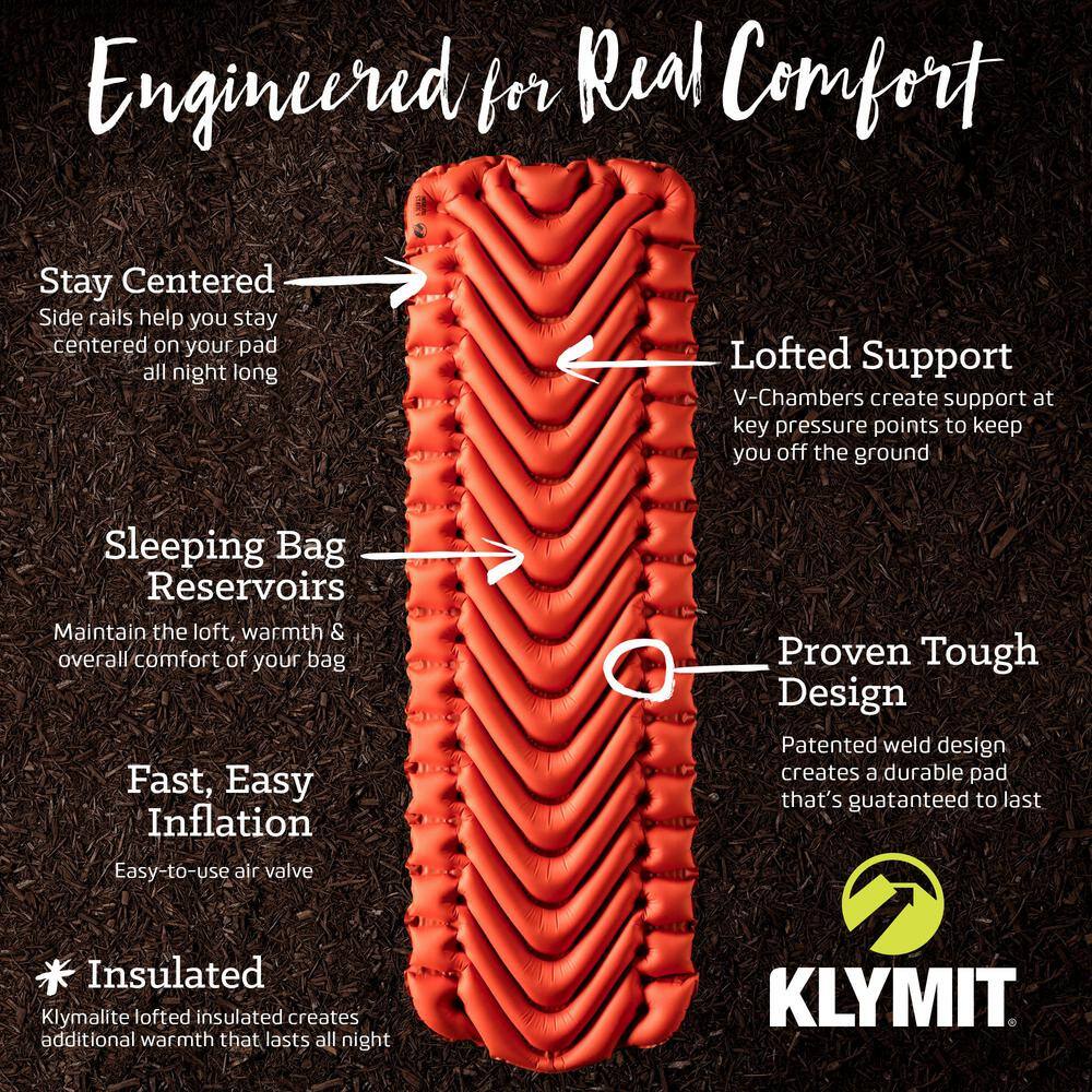 Klymit Static V Long Sleeping Pad - Green 06SVGR02D