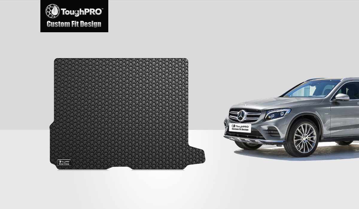 ToughPRO - Cargo Mat Compatible with MERCEDES-BENZ GLC300 - All Weather Heavy Duty (Made in USA) - Black Rubber - 2018