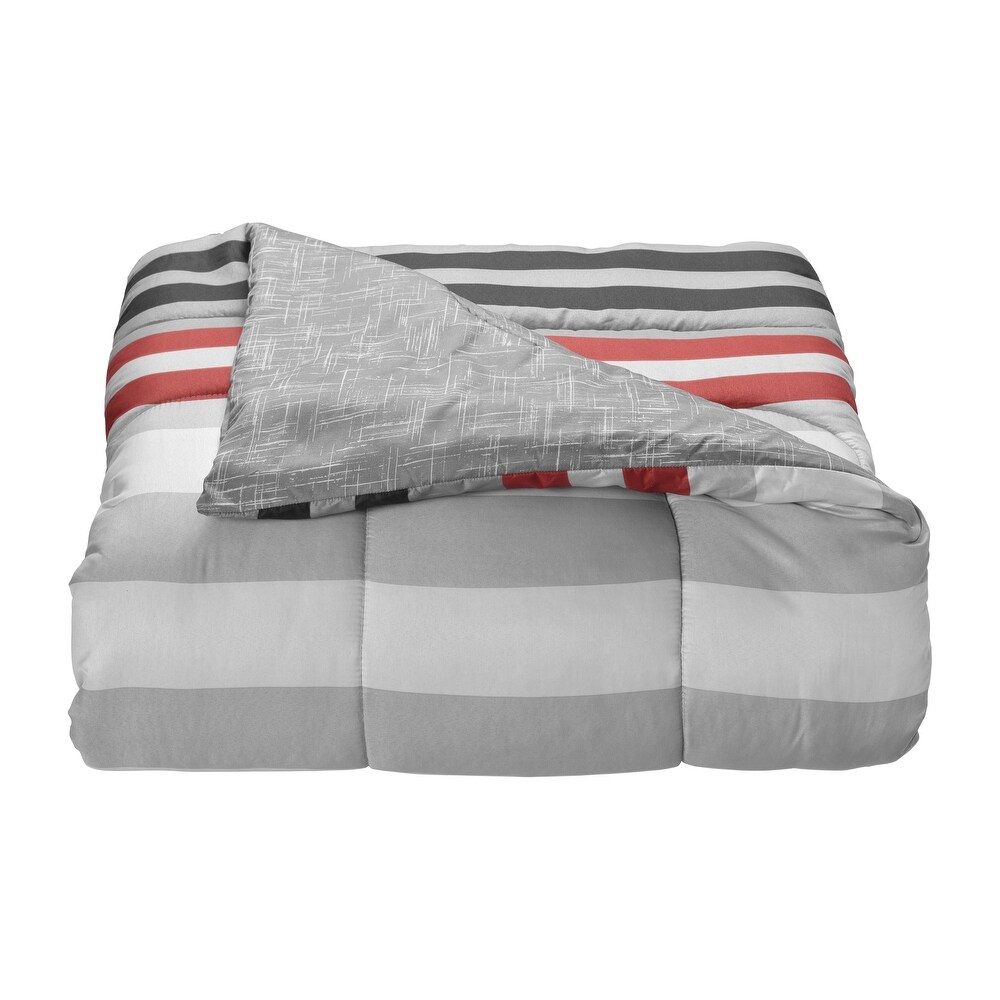 Lanwood Home Xavier Stripe 8 Piece Comforter Set