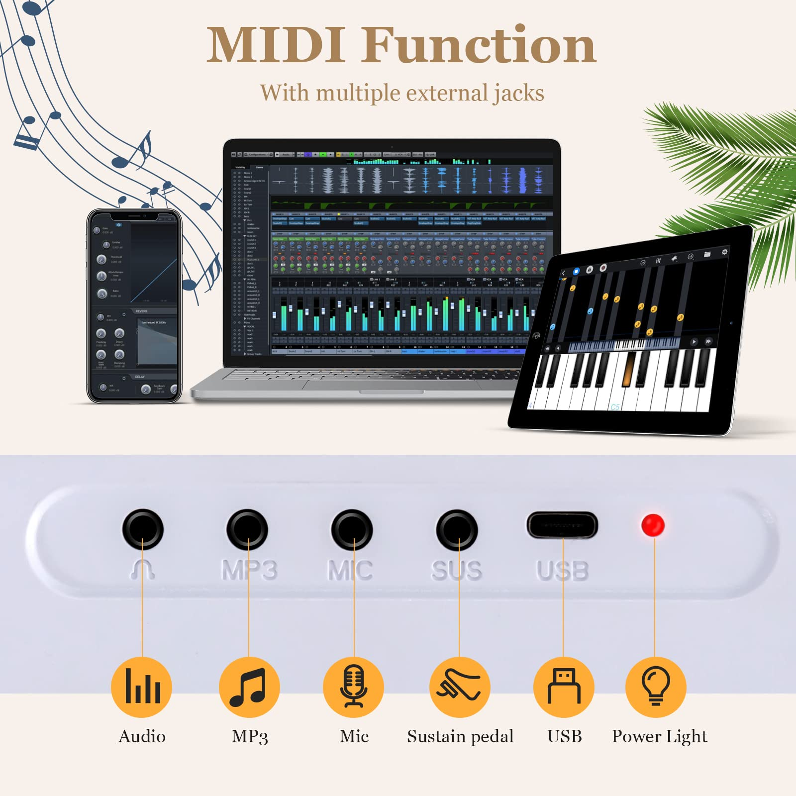 Costzon 88-Key Foldable Digital Piano Keyboard