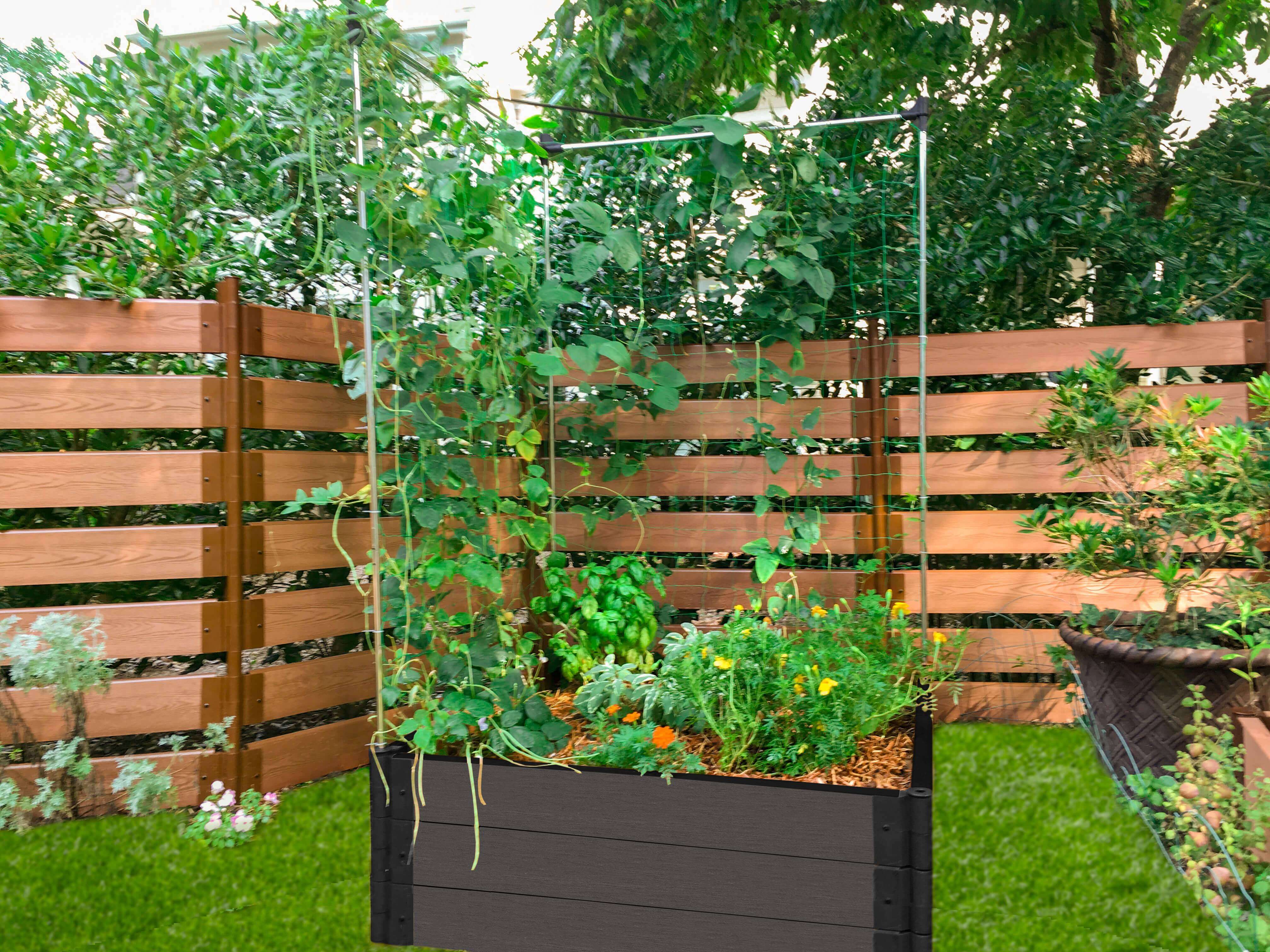 4' x 4' Raised Garden Bed with Trellis