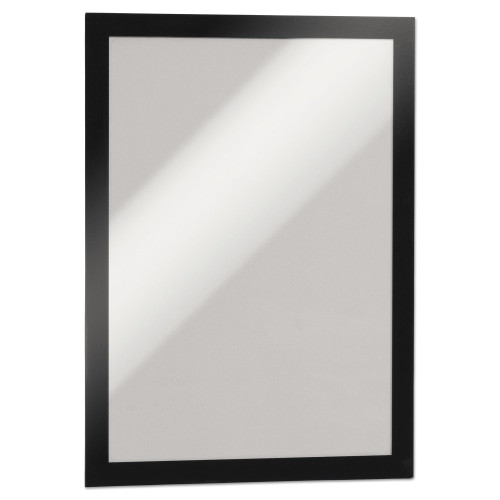 Durable DURAFRAME Sign Holder， 8.5 x 11， Black Frame， 2/Pack (476801)