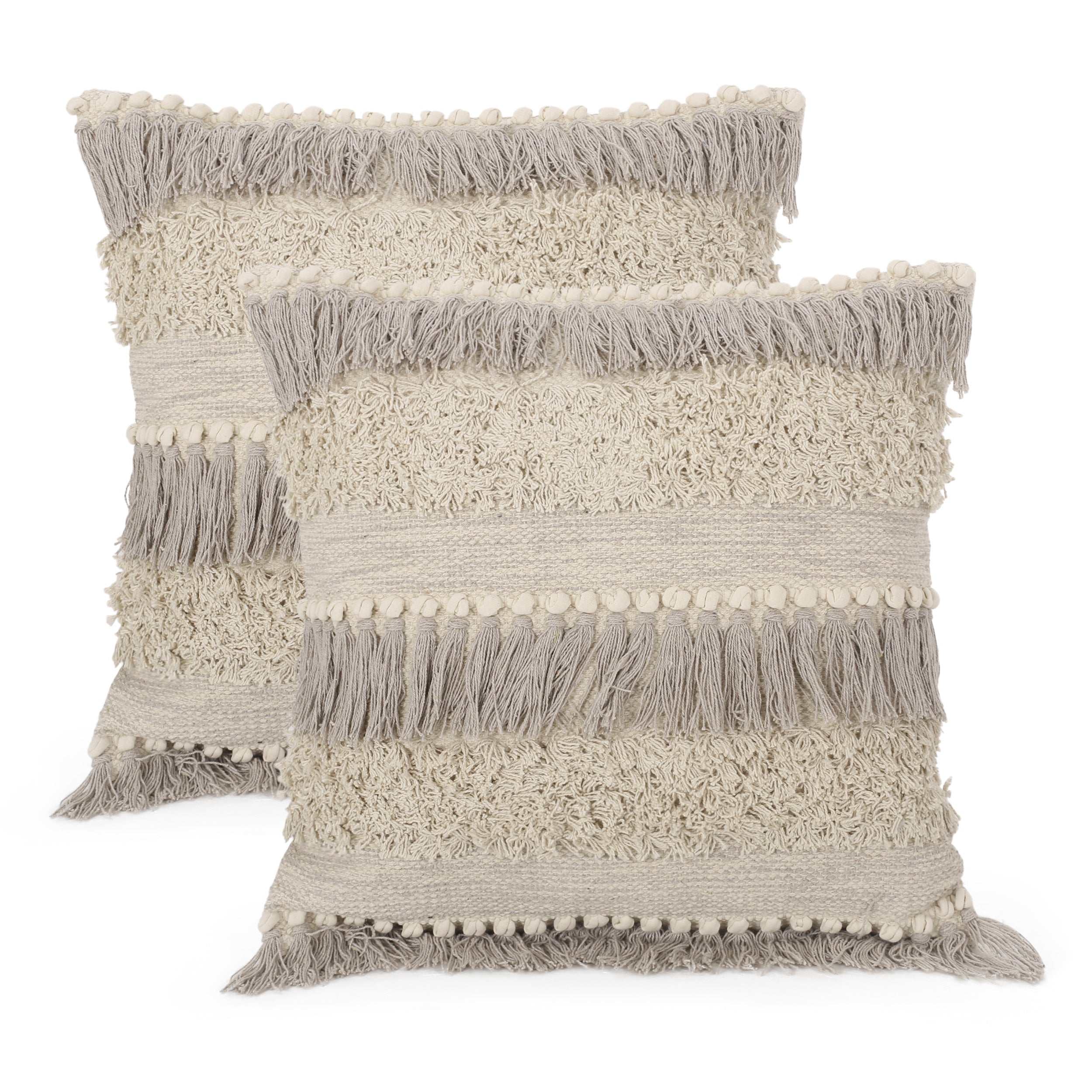 Klaira Hand-Loomed Boho Throw Pillow