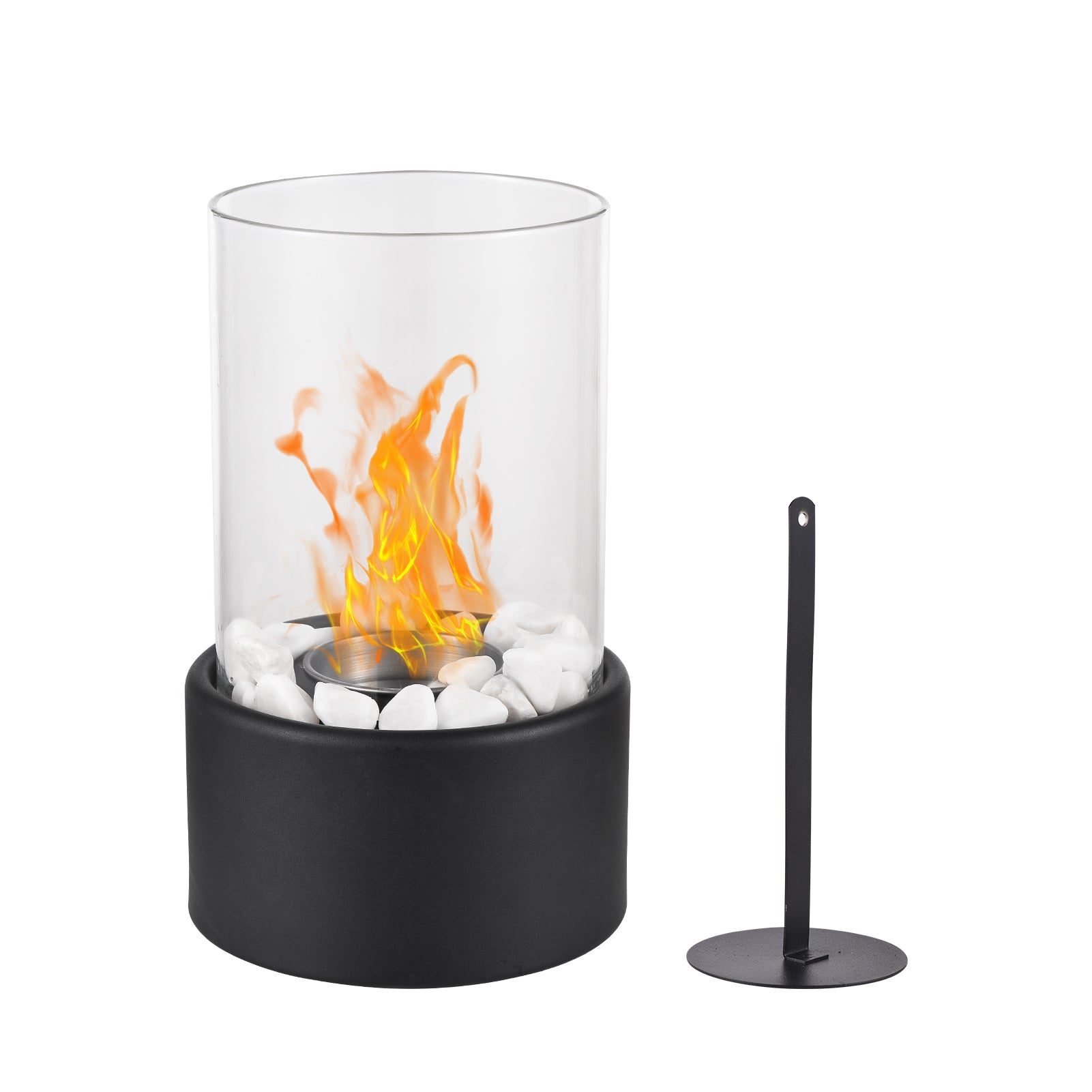 Bioethanol Fireplace Tabletop Fire Pit Bio Fireplace Bowl Pot for Indoor Outdoor Home Garden Balcony Decor Birthday Gifts Long Time Burning and Smokeless