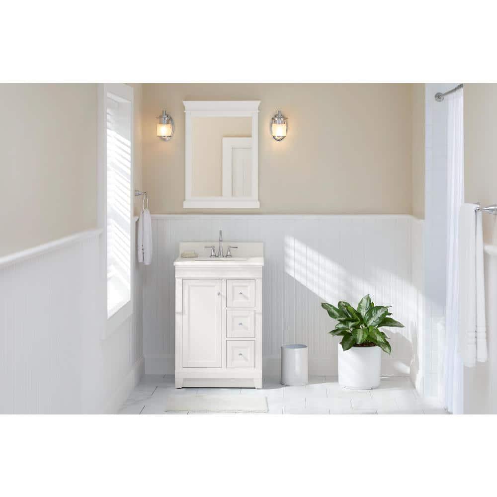 Home Decorators Collection Naples 24 in W x 2163 in D Bath Vanity Cabinet Only in White