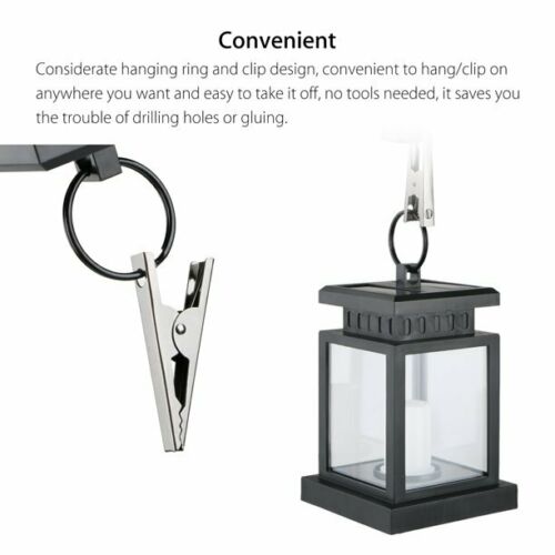 [4-Piece] EpicGadget Outdoor Hanging Solar Lights Waterproof LED Lamp Flickering Flameless Candles Lights Decorative Lantern Lighting for Garden， Backyard， Lawn， Patio， Table， Pathway Decorations