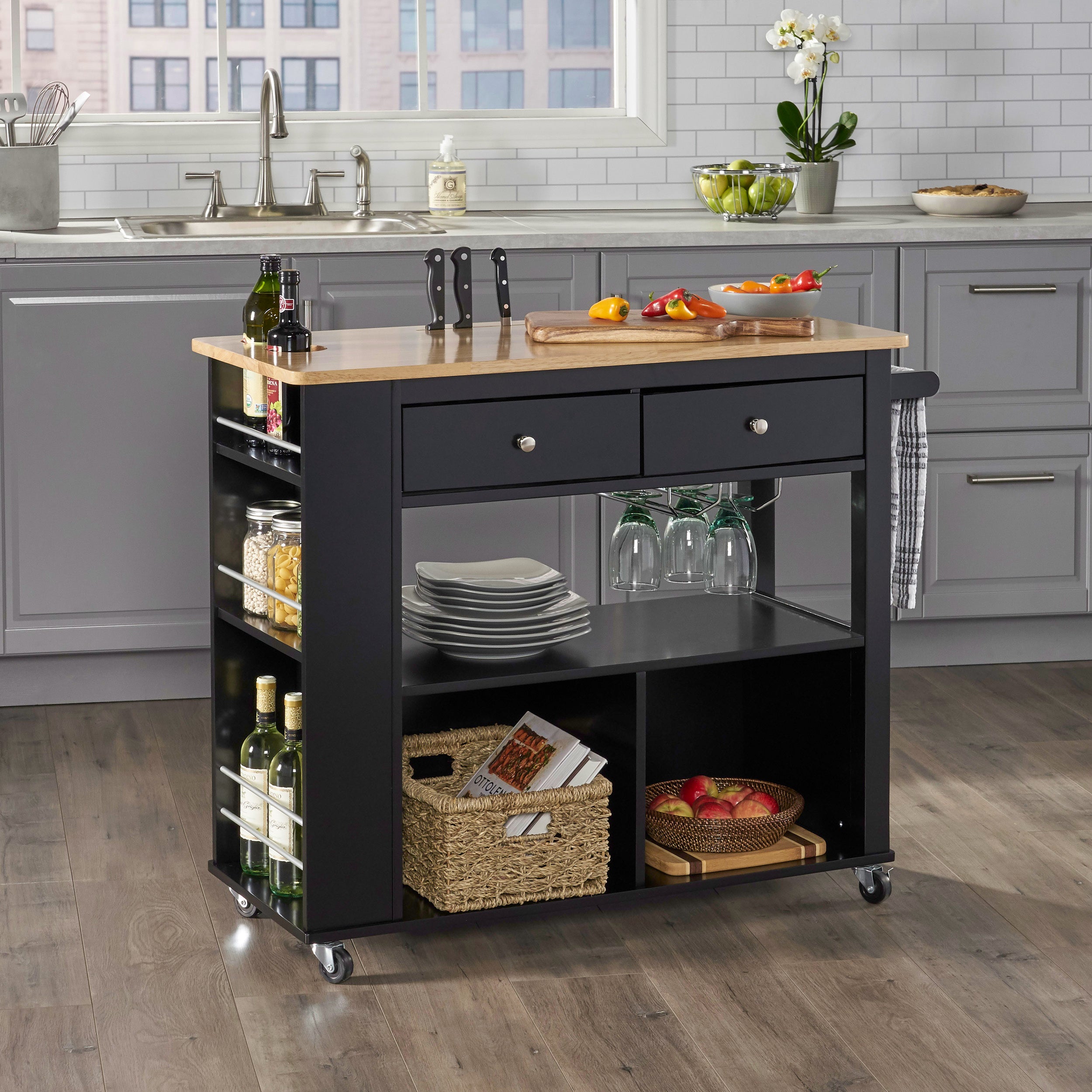 Julien Kitchen Cart with Wheels