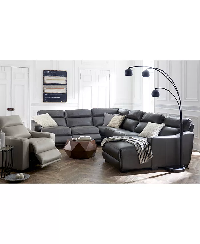 Furniture Gabrine 2-Pc. Leather Sofa with 2 Power Recliners