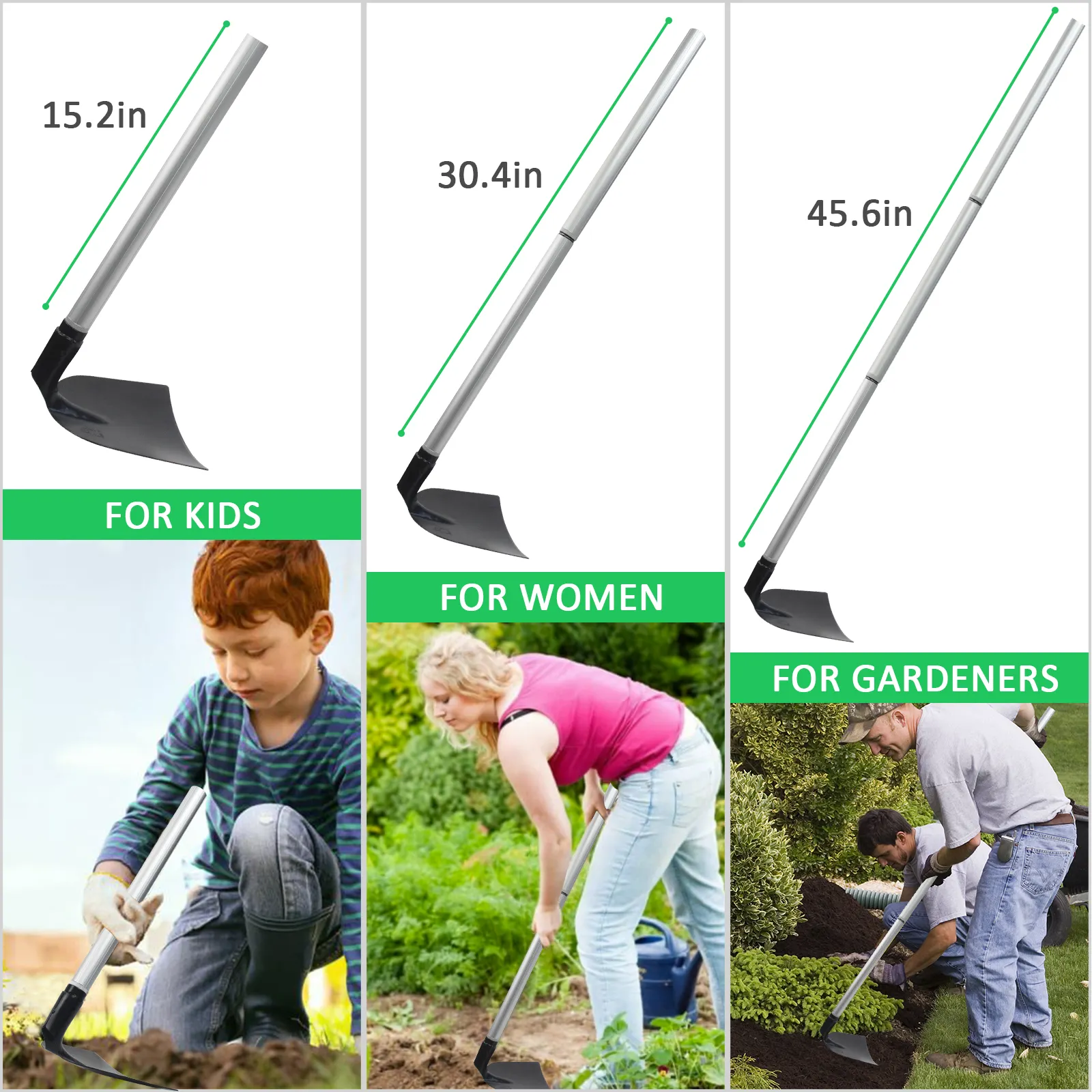 Multi tool garden tool set heavy duty shovel spadeSet digging seeding planting weeding tool with adjustable handle for gardener