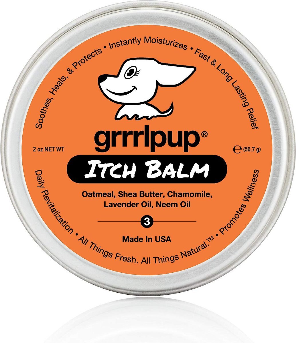 Grrrlpup Paw， Nose， Itch and Calm Dog Balm Set， 4 count， 2-oz bottle