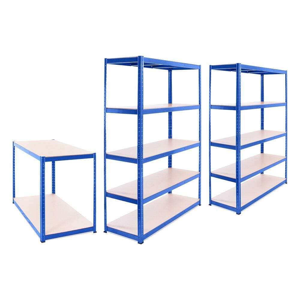 5 Tier Boltless Shelving Unit (set of 2) Plus Workbench