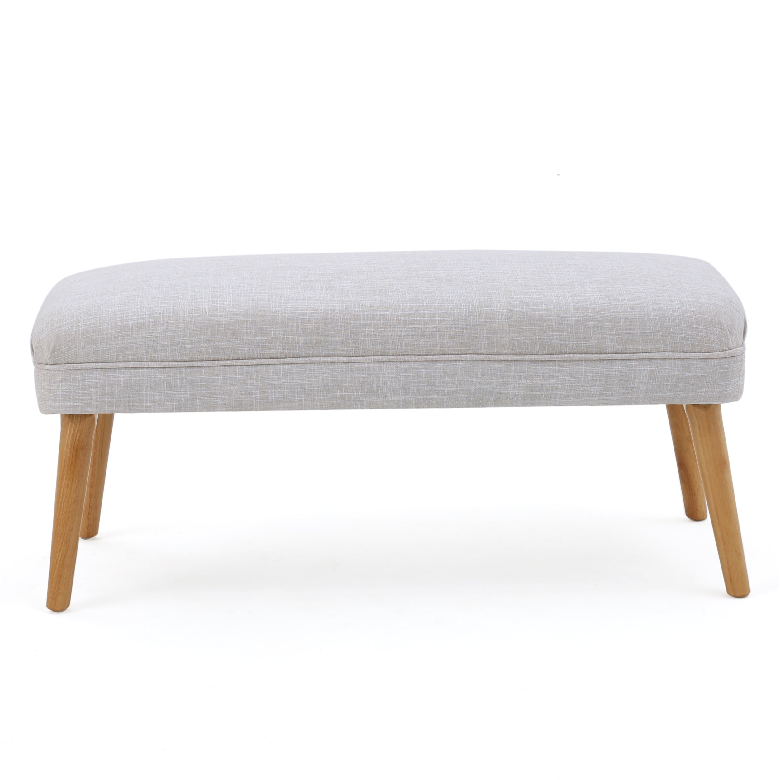 Dumont Mid Century Modern Fabric Ottoman Bench