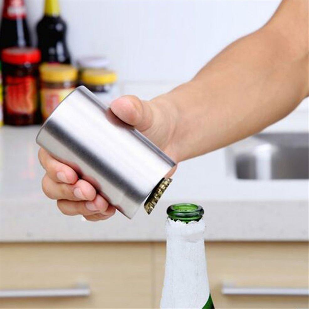 Automatic Stainless Steel Bar Wine Beer Soda Glass Cap Bottle Opener Open Tool