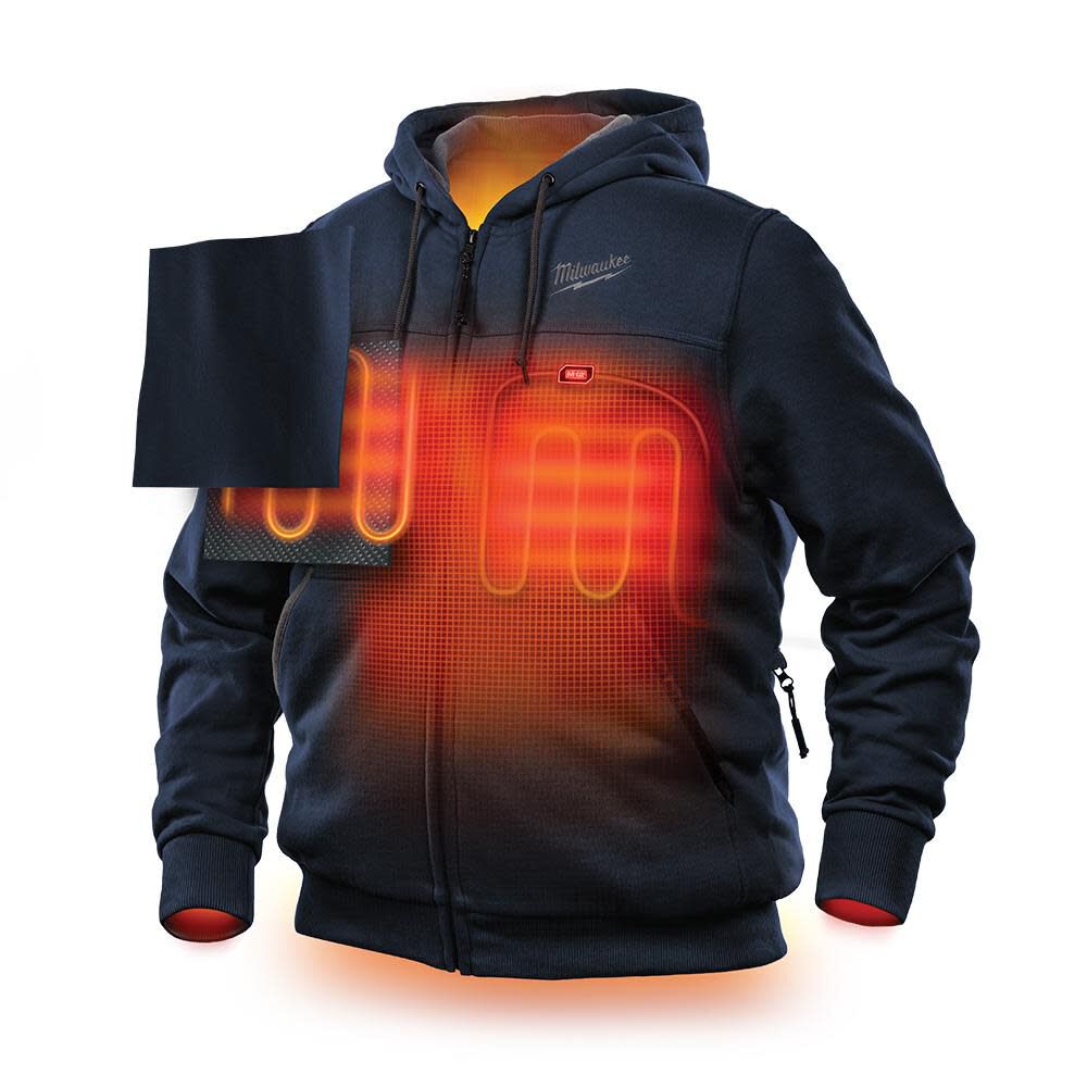 MW M12 Heated Hoodie 2X (Navy Blue) 302BL-202X from MW