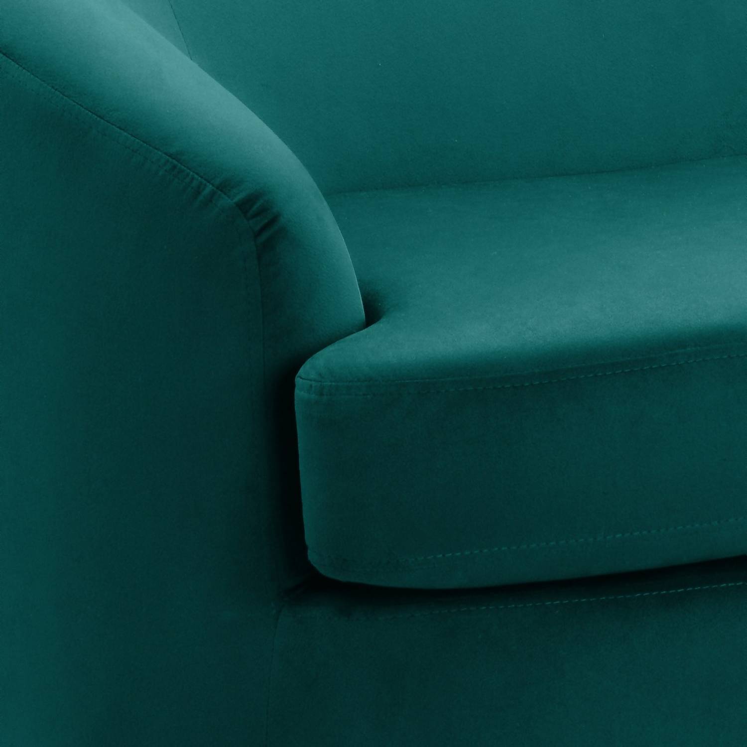 Lucie Asymmetric 2 Seater Sofa Teal