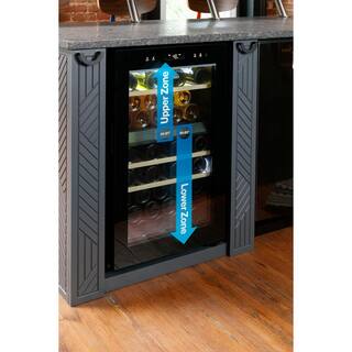 Haier Dual Zone 44-Bottle Free Standing Wine Cooler QWR04DGRGB