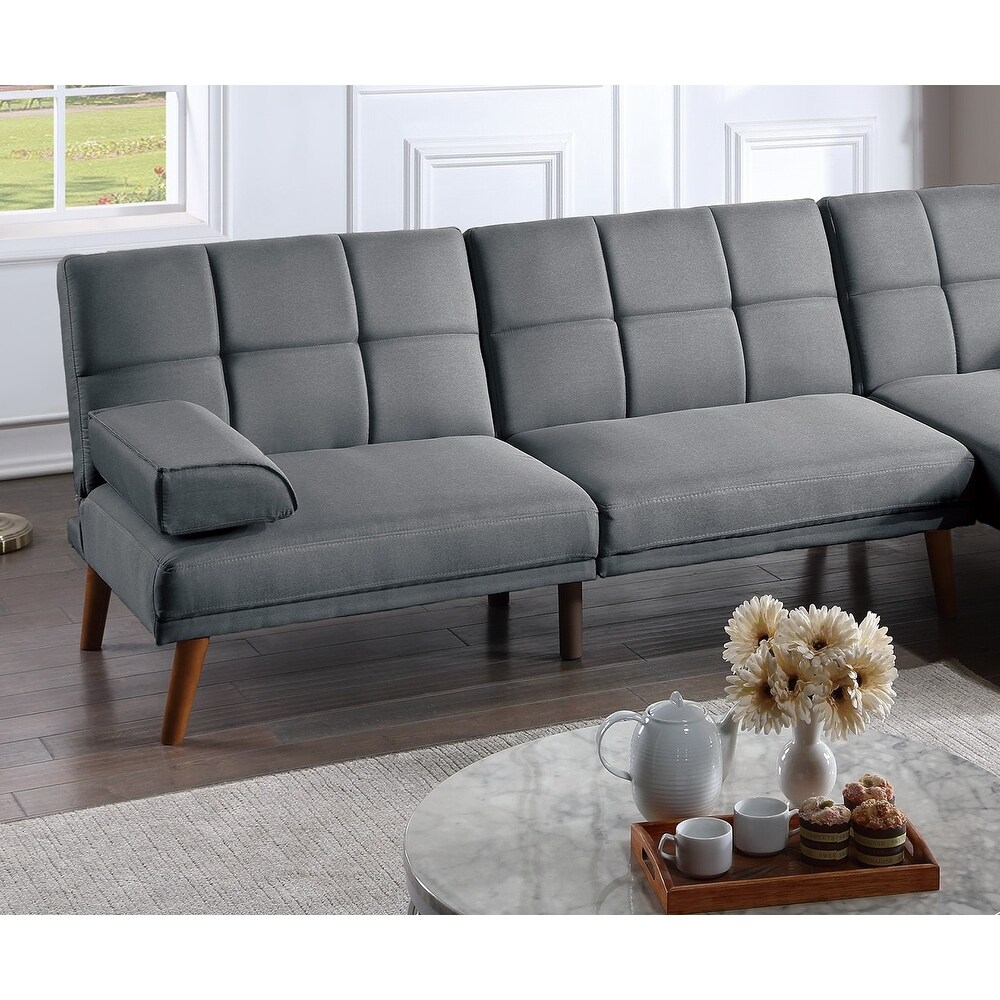 Polyfiber Sectional Sofa Set Living Room Furniture Solid wood Legs Tufted Couch Adjustable Sofa Chaise