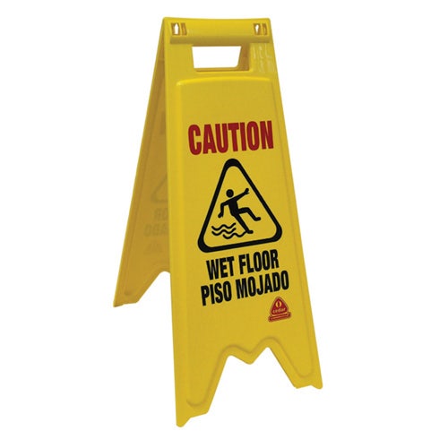 O-Cedar Commercial 96991 Bilingual Wet Floor Sign， Case of 6