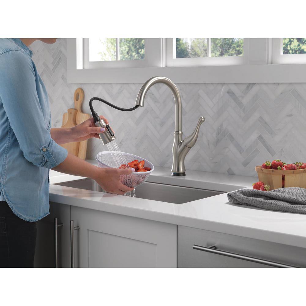 Delta Ophelia Single Handle Touch-On Pull Down Sprayer Kitchen Faucet with Touch2O Technology in Stainless Steel 19888TZ-SP-DST