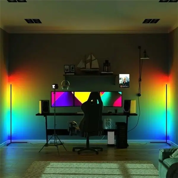 Minimalism RGB Corner Floor Lamp-Set Of 2 - 55in