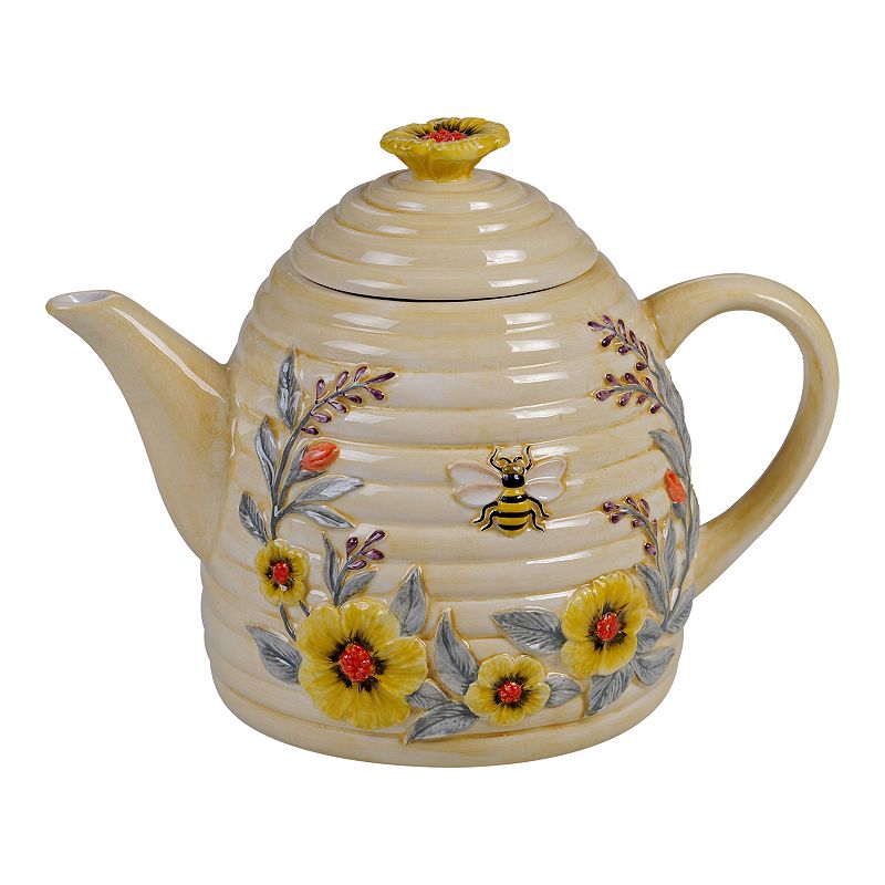 Certified International Bee Sweet 3D Beehive Teapot