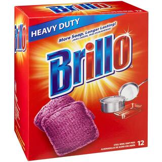 Brillo Heavy-Duty Large Steel Wool Soap Pads (12-CountCase of 12) 53335