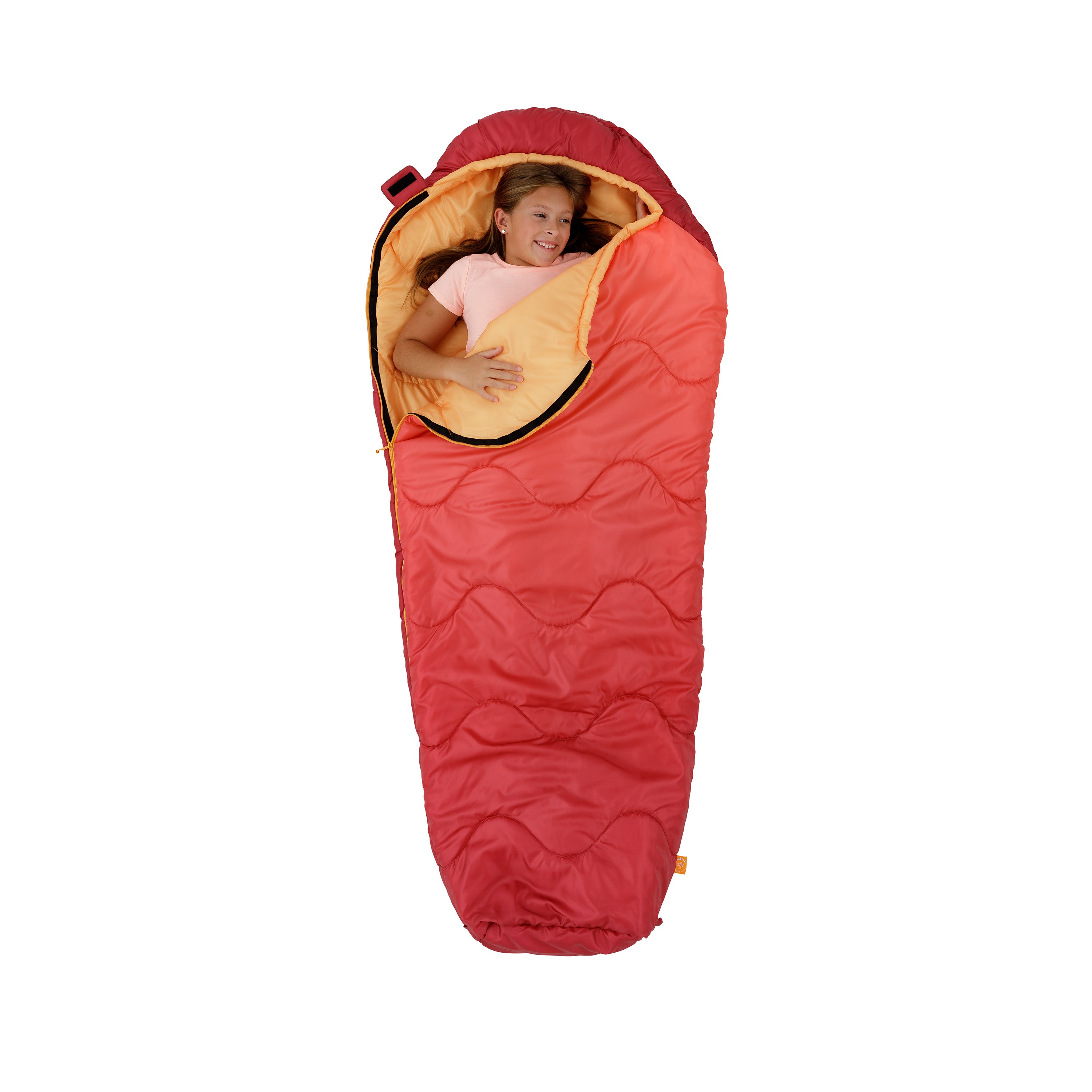 Firefly! Outdoor Gear Youth Mummy Sleeping Bag – Red/Orange (70 in. x 30 in.)