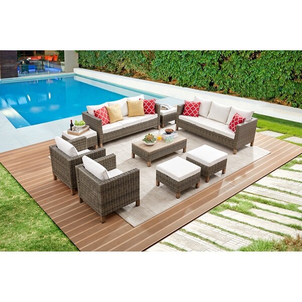 9 Piece Sectional Seating Group with Cushions