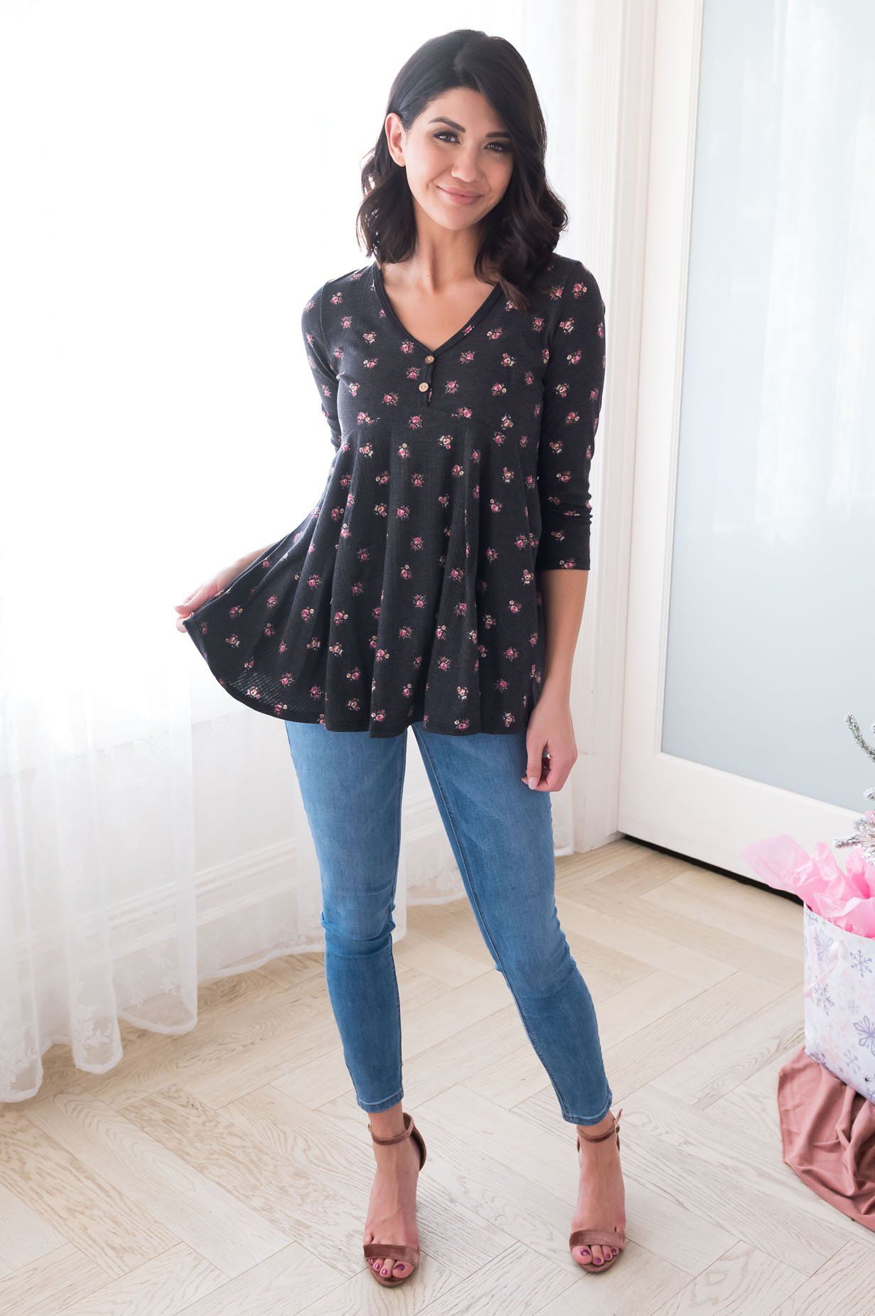 Floral Lullaby Modest Blouse