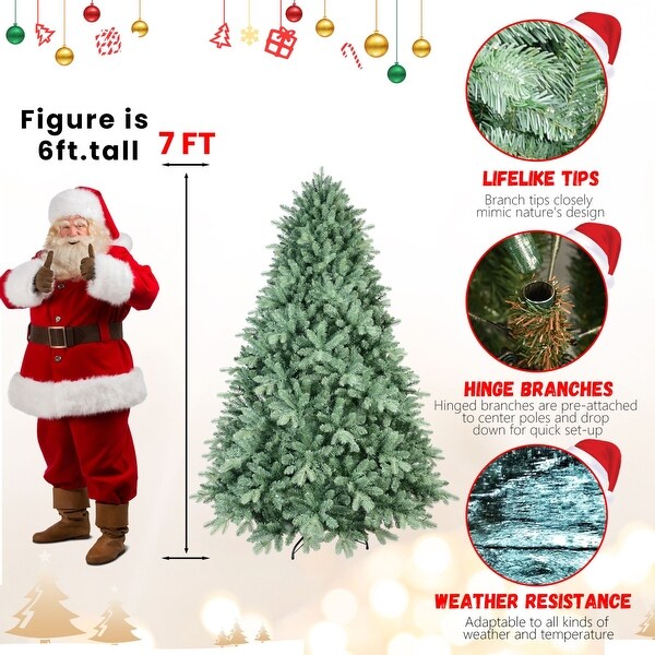 Blue PE/PVC Mixed Automatic Christmas Trees