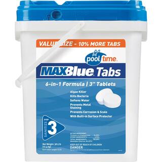 Pool Time MAXBlue 12 lbs. 3 in. Tablets Chlorinating 20212PTM